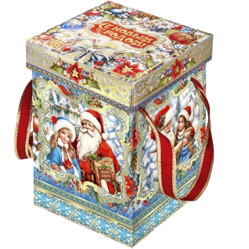 №351у Упаковка Куб Сказочники (картон премиум) 1500г
