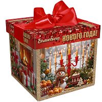 №344у Упаковка Куб Свечи (картон премиум) 1200г