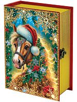 №604у Упаковка Книга большая Новогодняя лошадка (дерево) 1500г