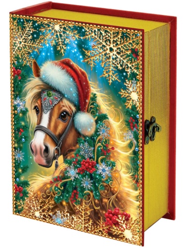№604у Упаковка Книга большая Новогодняя лошадка (дерево) 1500г