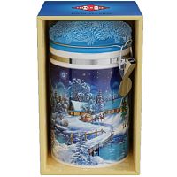 №486ч Чай Hilltop Черный лист  Стильная коллекция Зимняя сказка 80г (керамика)