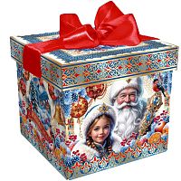 №338у Упаковка Кубик Зима (картон премиум) 600г