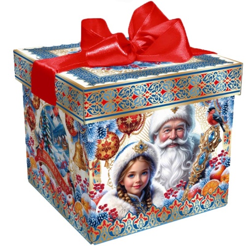 №338у Упаковка Кубик Зима (картон премиум) 600г