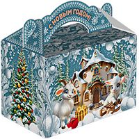 №235у Упаковка Чемодан Снежный дом (плотный картон) 1300г