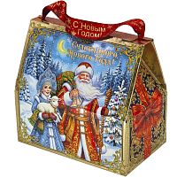 №371у Упаковка Сундучок Чудо (картон премиум) 1000г